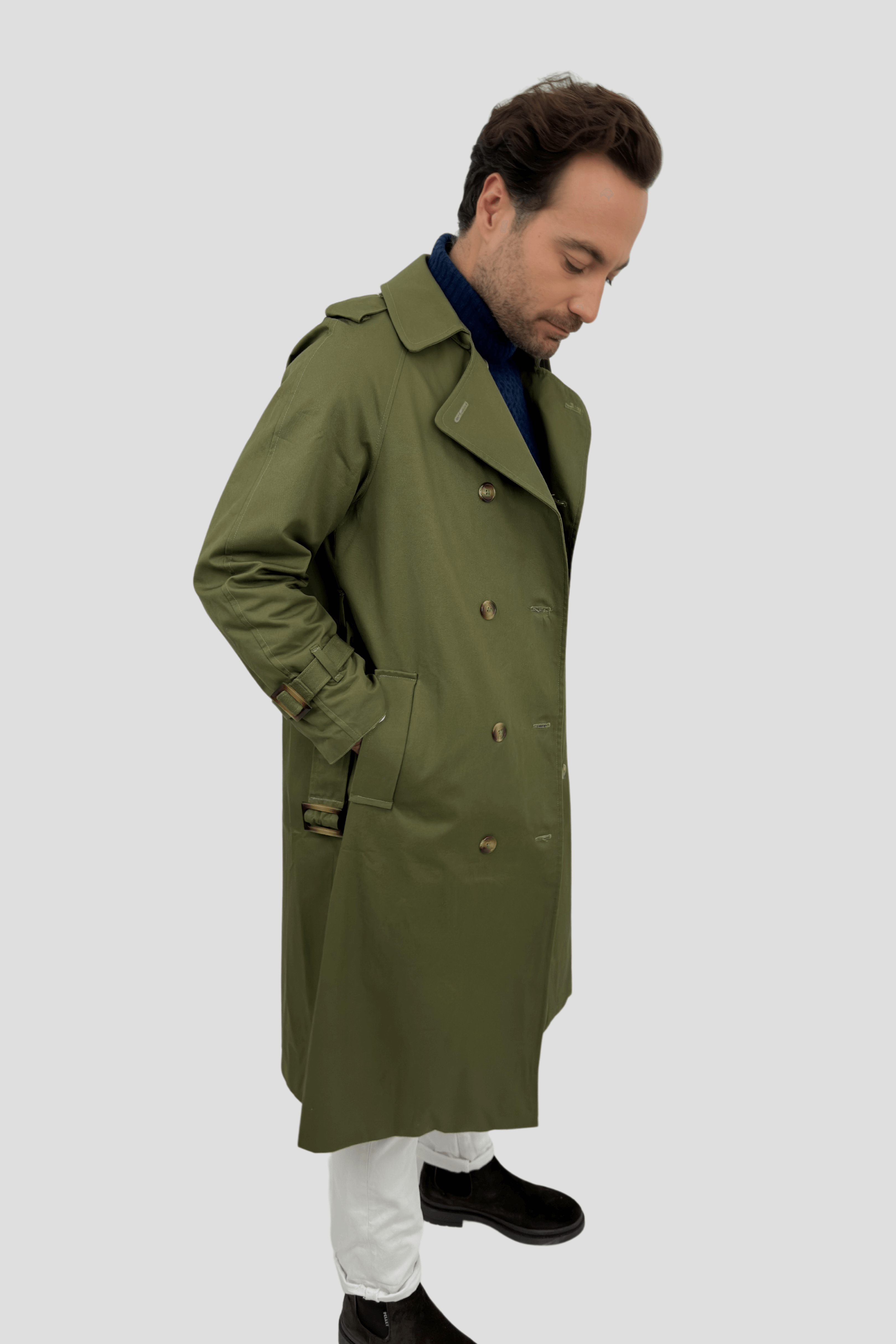 Produit à vendre manteau imperméable homme vert kaki made in france