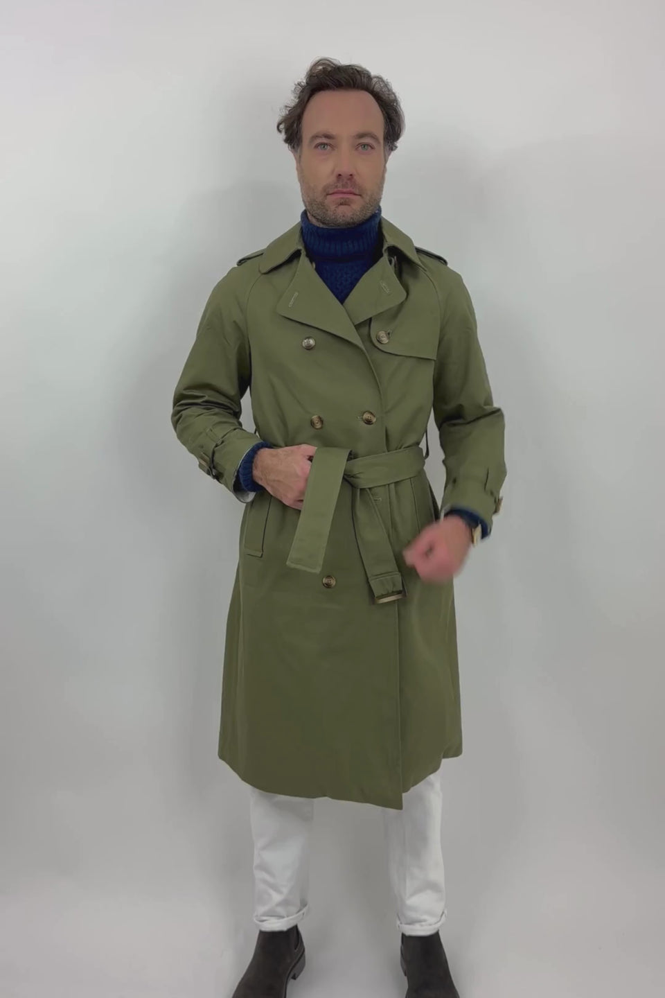Trench coat vert homme de la marque Coulange